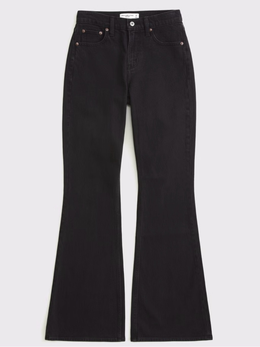 Abercrombie & Fitch Black Flared High-Rise Jeans